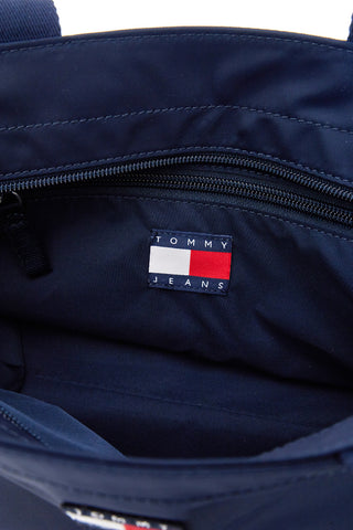 Borsa shopper mini blu in tessuto con manici logati Tommy Jeans Daily Mini Tote