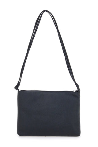 Tommy Jeans Ess Daily Sacoche Schwarze schmale Stoff-Schultertasche