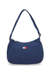 Borsa a spalla blu in tessuto con logo Tommy Jeans Shoulder Bag