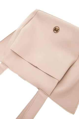 Beige Tasche mit Klappe und Griffen Prima riga BAGPITT002-B