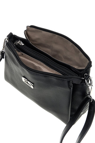 Borsa nera a tracolla compatta Emma spagnesi PU1461