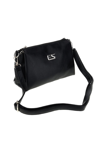 Borsa nera a tracolla compatta Emma spagnesi PU1461