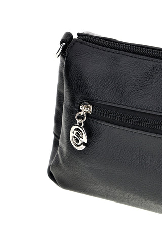 Borsa nera a tracolla compatta Emma spagnesi PU1461