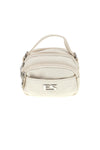 Beige Handtasche mit Schulterriemen und mehreren Reißverschlüssen Emma spagnesi PU1808
