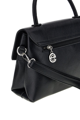 Schwarze Handtasche mit Schulterriemen Emma spagnesi PU8901