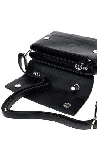 Schwarze Handtasche mit Schulterriemen Emma spagnesi PU8901