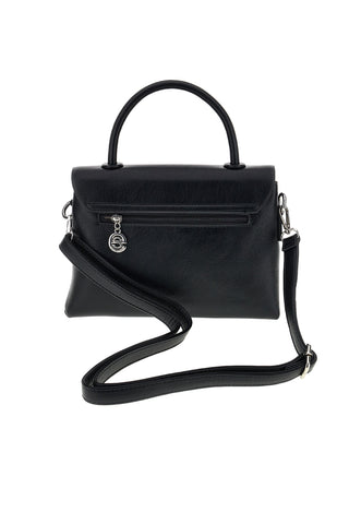 Schwarze Handtasche mit Schulterriemen Emma spagnesi PU8901