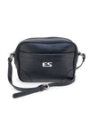Schwarze Umhängetasche mit Reißverschlussfach Emma spagnesi PU2783