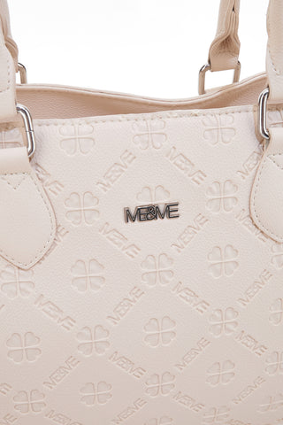 Beige Handtasche mit abnehmbarem Schulterriemen Me & me 20499