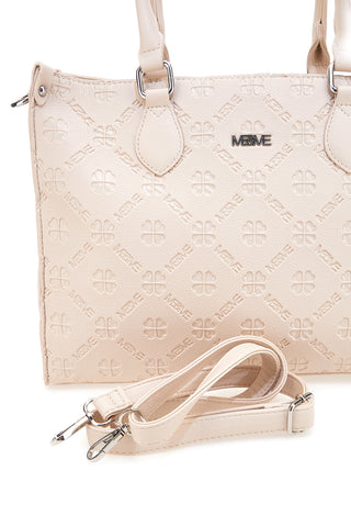 Beige Handtasche mit abnehmbarem Schulterriemen Me & me 20499