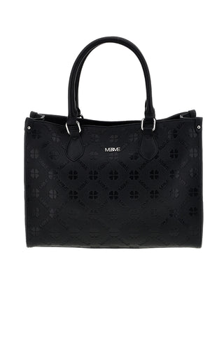 Borsa nera a mano con tracolla Me & me 20499