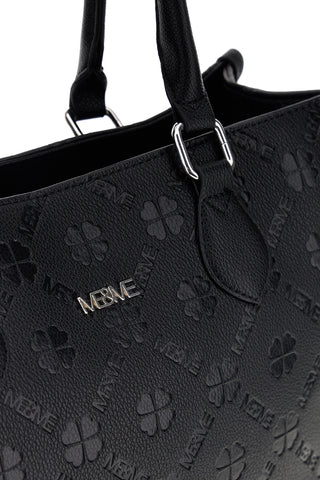 Borsa nera a mano con tracolla Me & me 20499