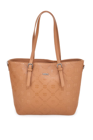 Borsa shopper cuoio con tracolla regolabile Me & me 2617
