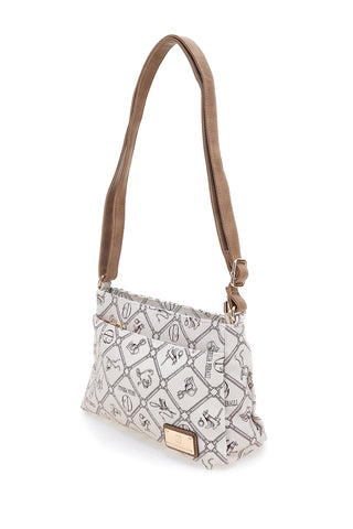 Beige Umhängetasche mit Logodruck Giulia Pieralli GP431