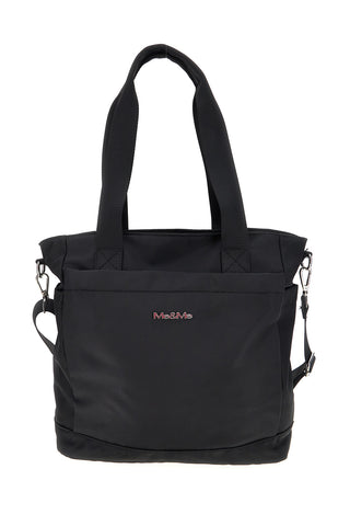 Schwarze Tasche mit Schulterriemen und Griffen Me & me 2331