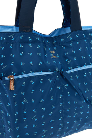 Schicke blaue Tasche mit Griffen Naj-oleari 61476/MIAP2