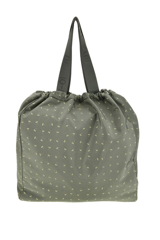 Grün gemusterte Strandtasche, die sich in einen Rucksack verwandeln lässt Naj-oleari 61988/MIAP2