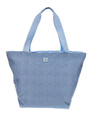 Hellblaue Strandtasche mit Reißverschluss Renato Balestra 61099/MIAB3