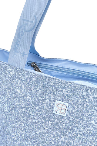 Hellblaue Strandtasche mit Reißverschluss Renato Balestra 61099/MIAB3
