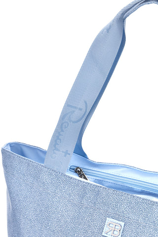 Hellblaue Strandtasche mit Reißverschluss Renato Balestra 61099/MIAB3