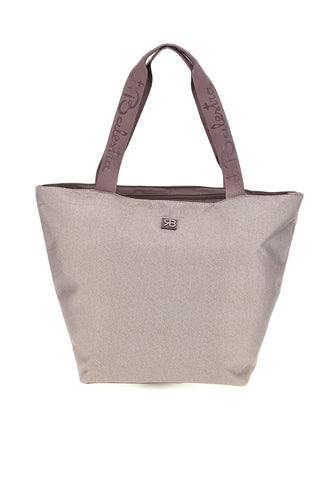 Rosa-beige Strandtasche mit Reißverschluss Renato Balestra 61099/MIAB3