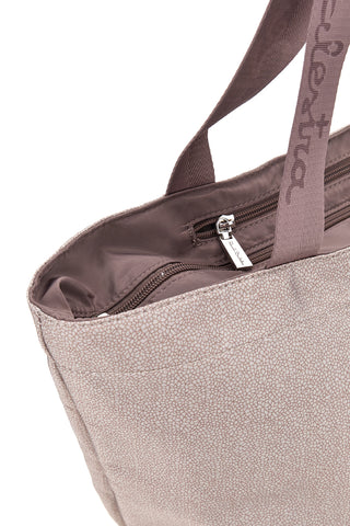 Rosa-beige Strandtasche mit Reißverschluss Renato Balestra 61099/MIAB3