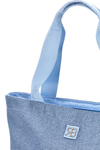 Hellblaue Strandtasche mit Reißverschluss Renato Balestra 61030/MIAB3