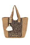 Beige Strandtasche mit gemustertem Renato balestra 62140/ZAN2
