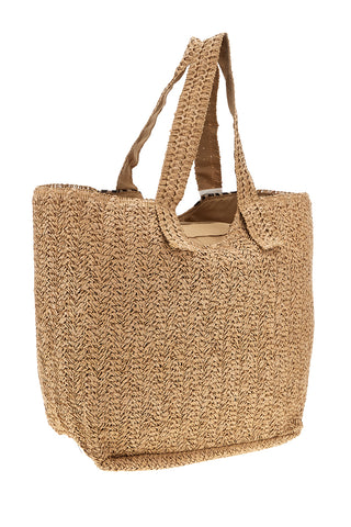 Beige Strandtasche mit gemustertem Renato balestra 62140/ZAN2