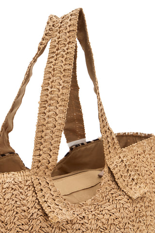 Beige Strandtasche mit gemustertem Renato balestra 62140/ZAN2