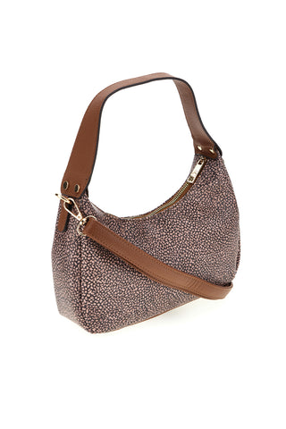 Braun gemusterte Tasche mit abnehmbarem Schulterriemen Basile BA1276TAP