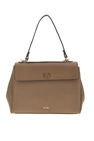 Borsa a mano tortora con tracolla removibile Basile BA1344DOLL