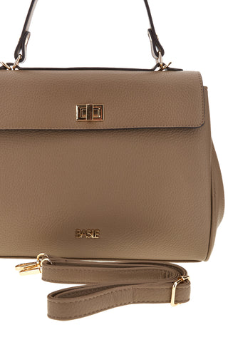 Borsa a mano tortora con tracolla removibile Basile BA1344DOLL