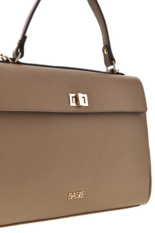 Borsa a mano tortora con tracolla removibile Basile BA1344DOLL