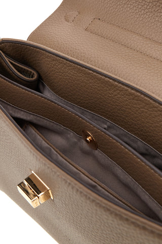 Borsa a mano tortora con tracolla removibile Basile BA1344DOLL