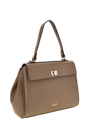 Borsa a mano tortora con tracolla removibile Basile BA1344DOLL