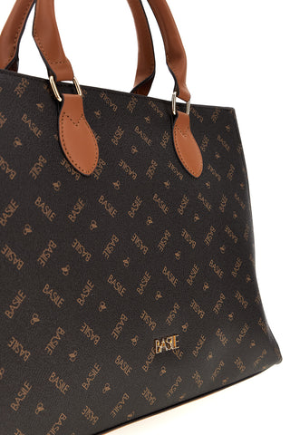 Borsa marrone logata Basile BA1145LOG