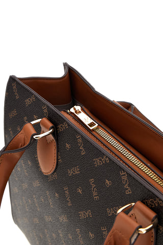 Borsa marrone logata Basile BA1145LOG