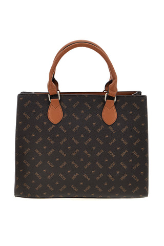 Borsa marrone logata Basile BA1145LOG