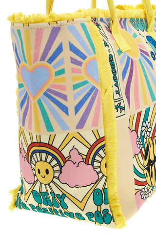 Mehrfarbige Strandtasche mit Fransen Basile BA23721