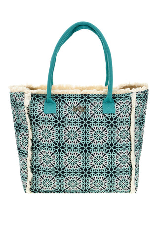 Borsa mare multicolore con frange Basile BA23741