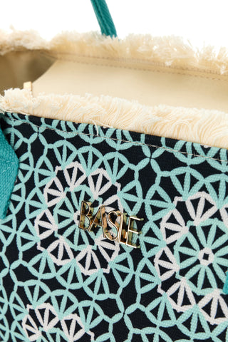 Mehrfarbige Strandtasche mit Fransen Basile BA23741