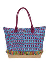 Mehrfarbige Strandtasche mit Fransen Basile BA22217