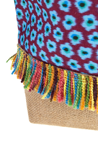 Mehrfarbige Strandtasche mit Fransen Basile BA22217