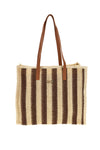 Basile gewebt beige und braun Strandtasche BA27409