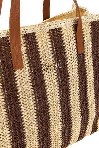 Basile gewebt beige und braun Strandtasche BA27409