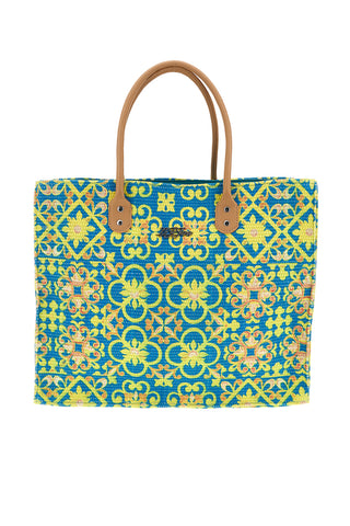 Mehrfarbig gemusterte Tasche mit Griffen Lejjou JJ90501