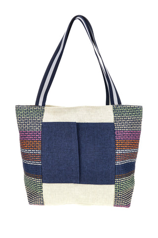 Selun Stoff mehrfarbig Strandtasche 261011/A