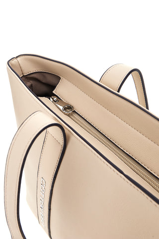 Beige Shopper-Tasche Baumwollgürtel 19,040,B001