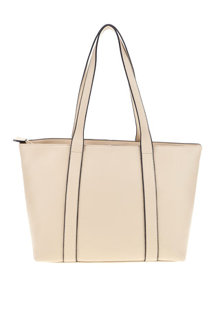 Beige Shopper-Tasche Baumwollgürtel 19,040,B001